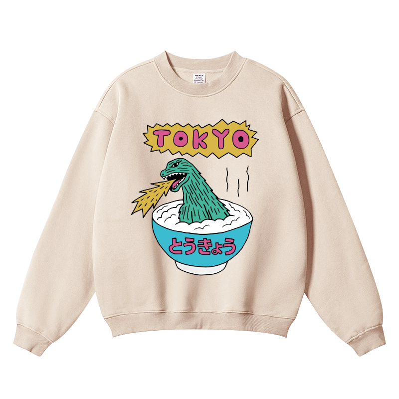 Tokyo Godzilla Wrinkle-Resistant Crewneck Sweatshirt