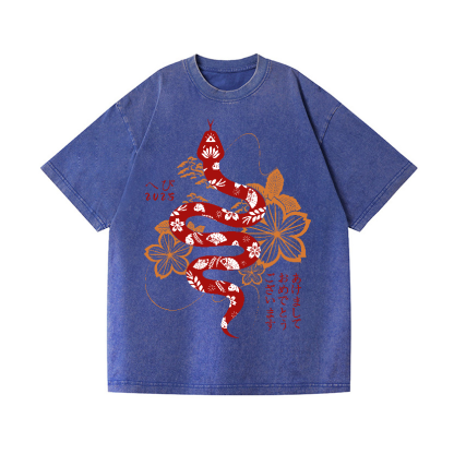New Year Vintage Wash Japanese Design T-Shirt