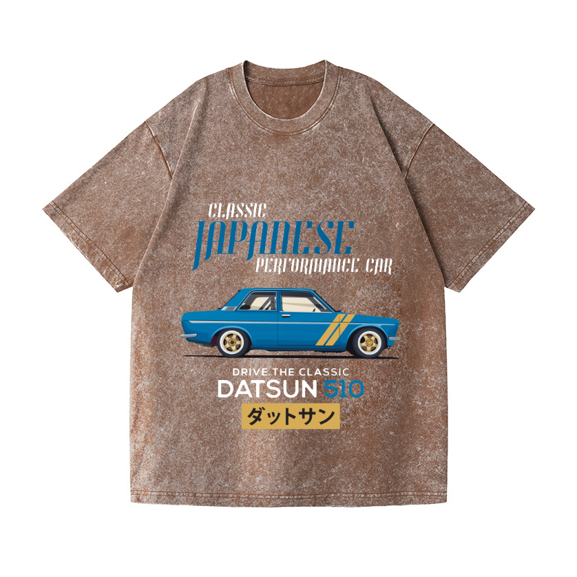 Nissan Datsun 510 Vintage Wash Japanese Design T-Shirt