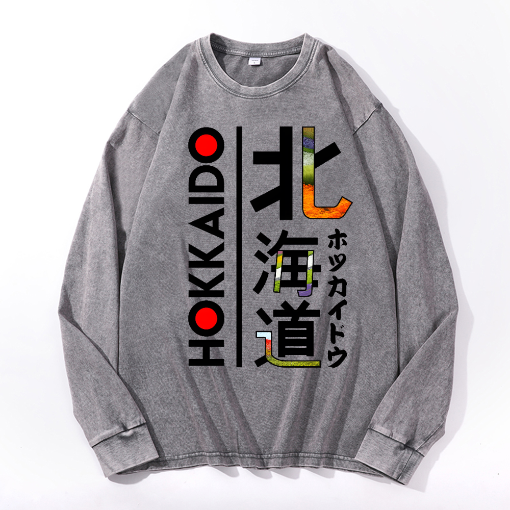 Hokkaido Vintage Cotton Wash Crewneck Sweatshirt