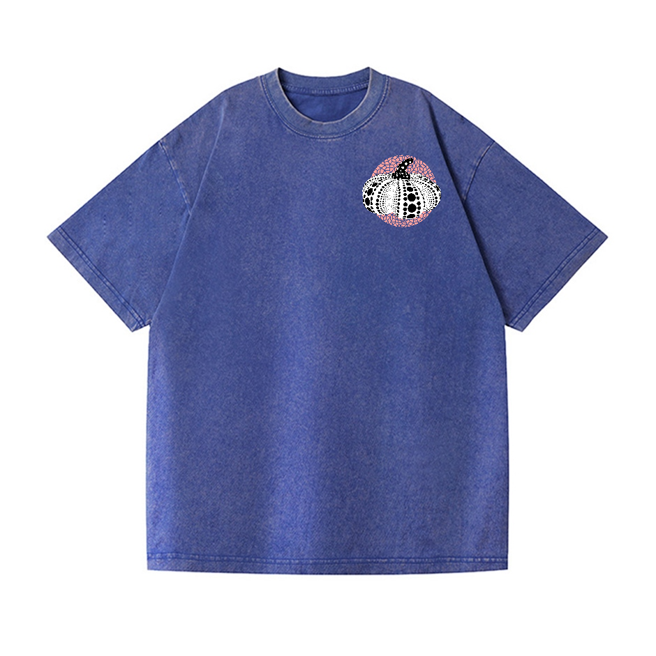 Yayoi Kusama Pumpkin Vintage Wash Japanese Design Back Art T-Shirt