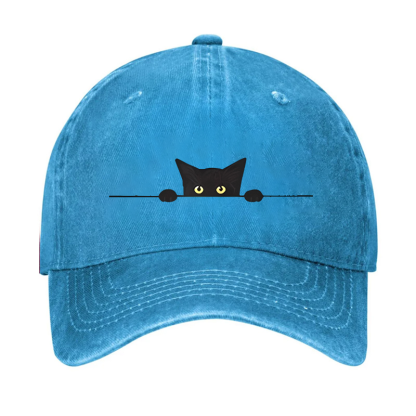 Black Cat Vintage Cotton Cap