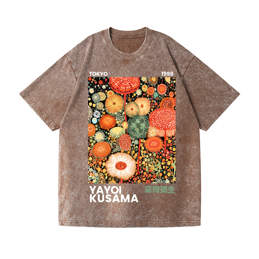 Yayoi Kusama Vintage Wash Japanese Design T-Shirt