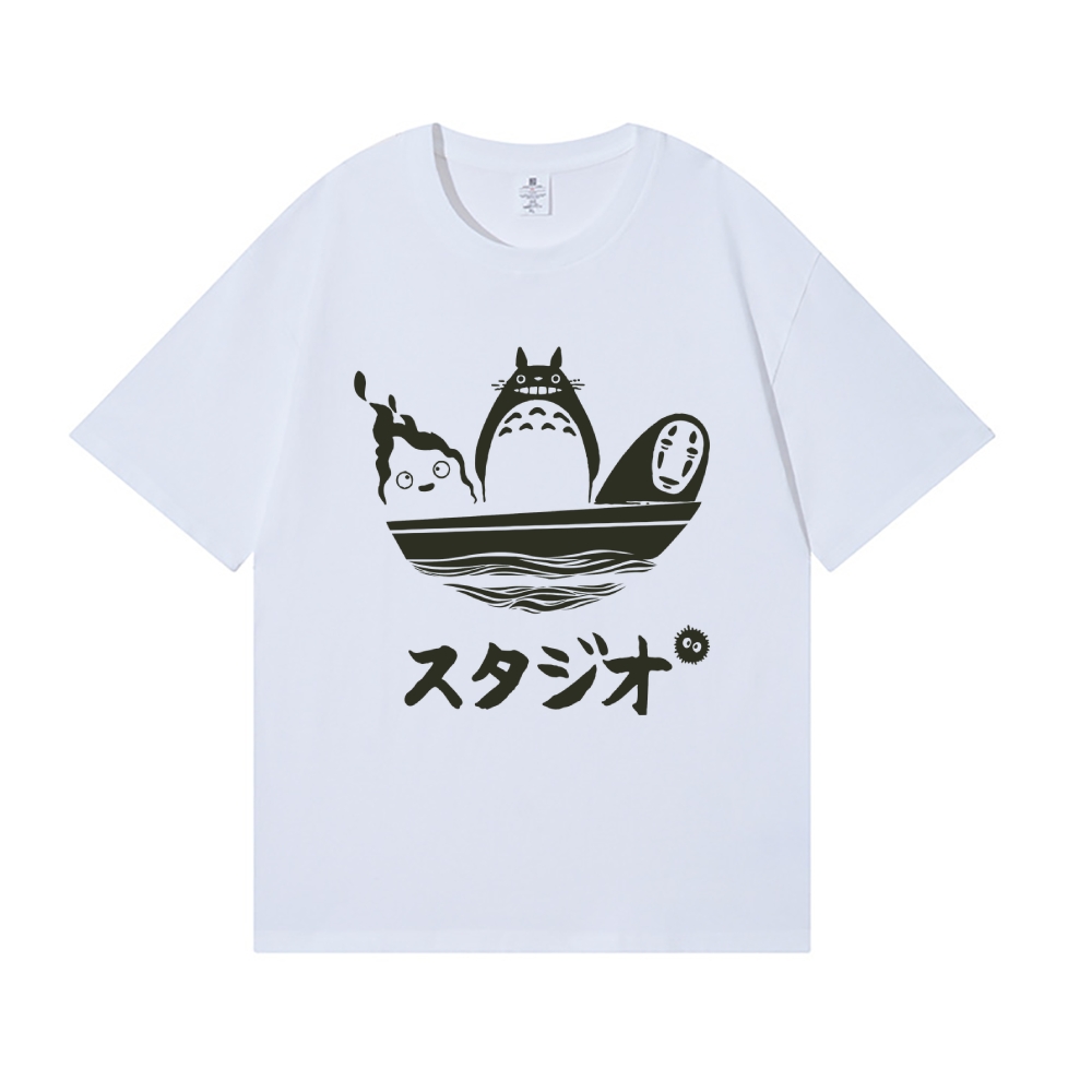 Howl's Moving Castle/My Neighbor Totoro/Spirited Away No Face Kaonashi Ghibli Anime Japanese Style Classic Tee