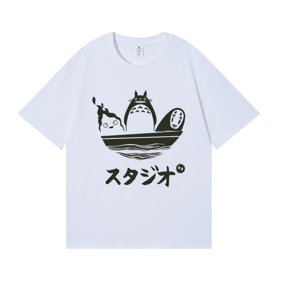 Howl's Moving Castle/My Neighbor Totoro/Spirited Away No Face Kaonashi Ghibli Anime Japanese Style Classic Tee