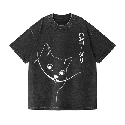 Vintage Wash Japanese Design T-Shirt