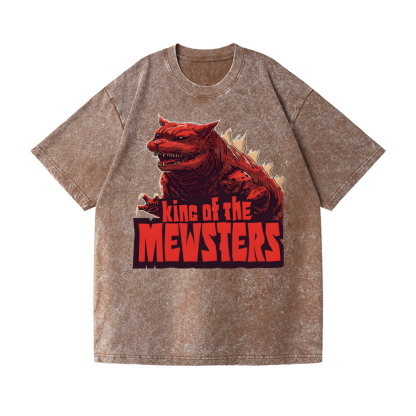 Catzilla Cat Godzilla Vintage Wash Japanese Design T-Shirt