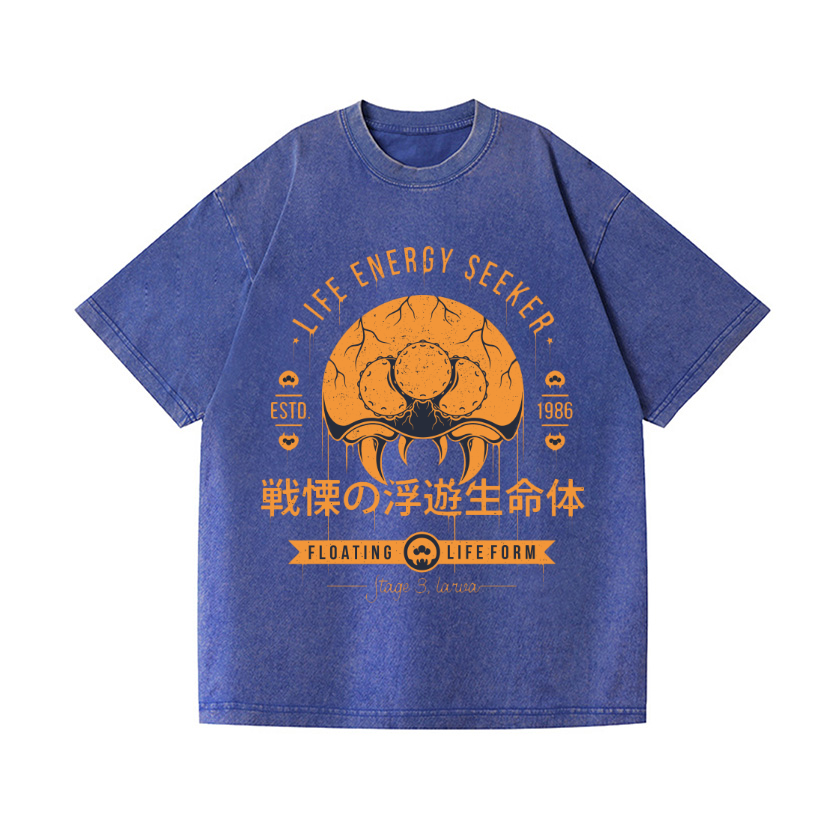 Frightening Floating Organisms Vintage Wash Japanese Design T-Shirt
