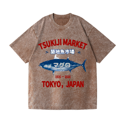 Vintage Wash Japanese Design T-Shirt