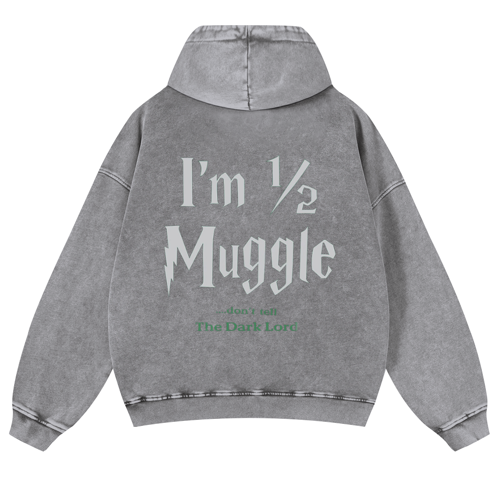 Don’t Tell The Dark Lord Vintage Washed Cotton Back Art Hoodie