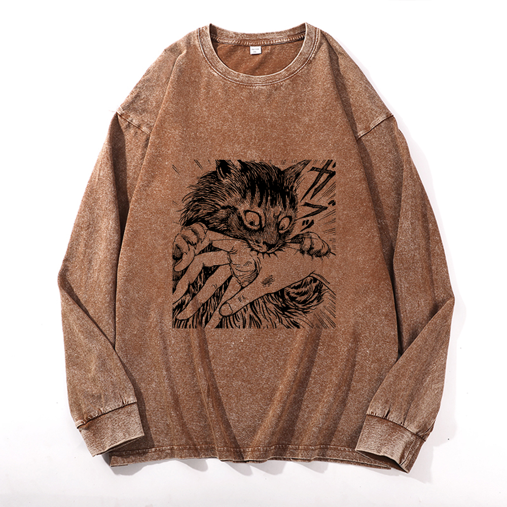 Vintage Cotton Wash Crewneck Sweatshirt