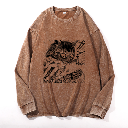 Vintage Cotton Wash Crewneck Sweatshirt