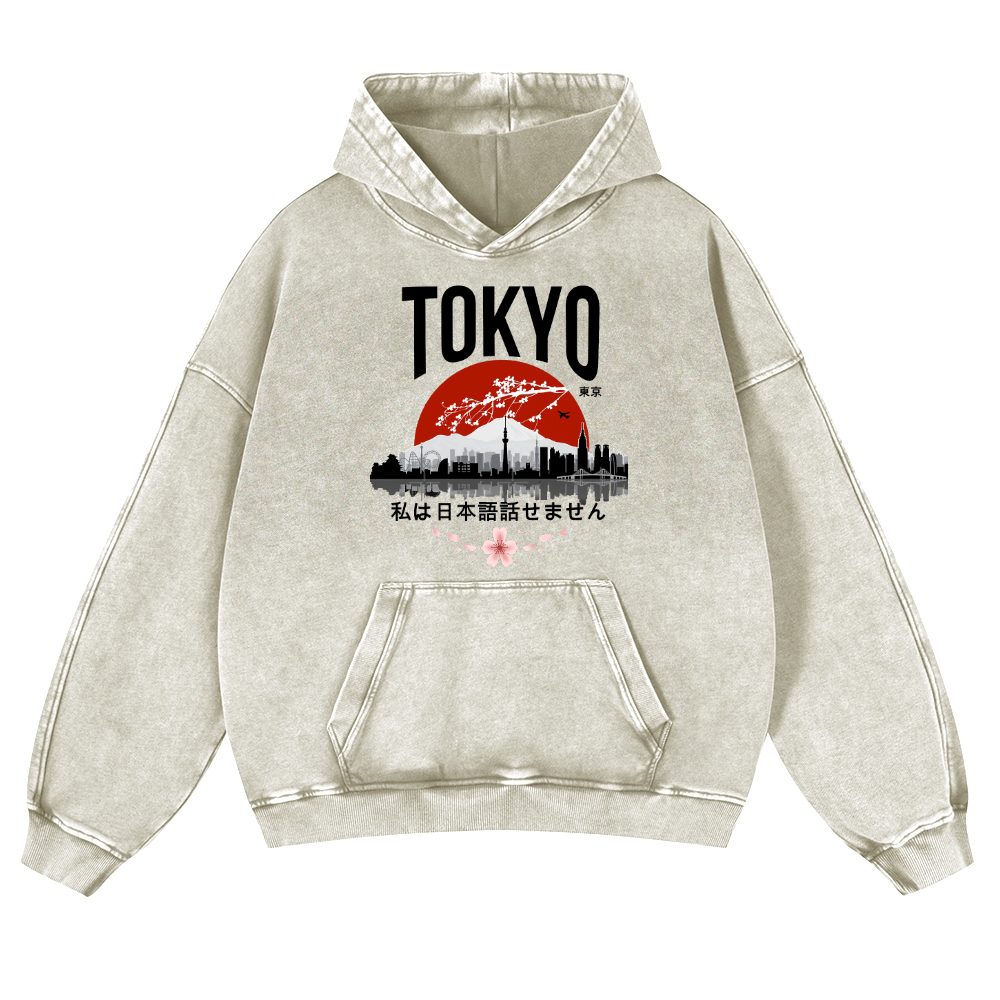 The Beauty of Tokyo Vintage Washed Thick Cotton Hoodie