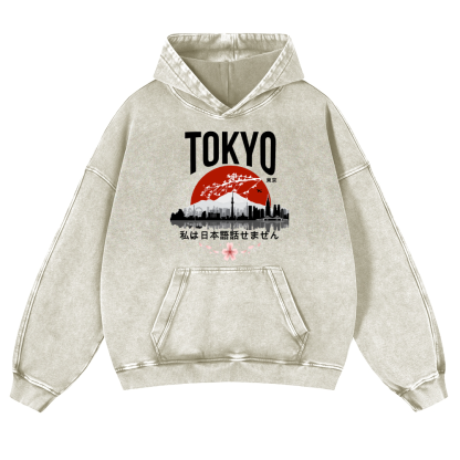 The Beauty of Tokyo Vintage Washed Thick Cotton Hoodie