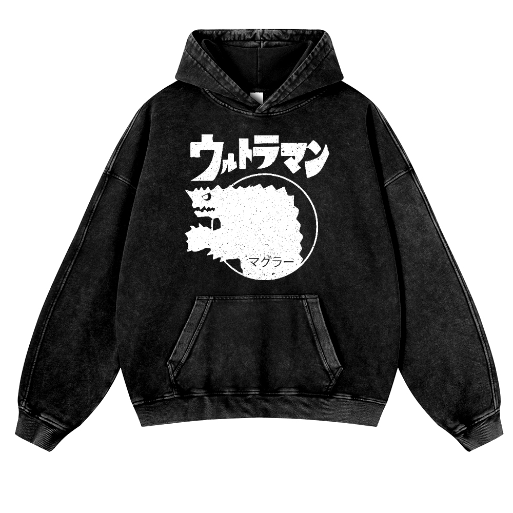 Magular Monster Vintage Washed Thick Cotton Hoodie