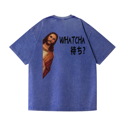 Jesus Easter Vintage Wash Japanese Design Back Art T-Shirt
