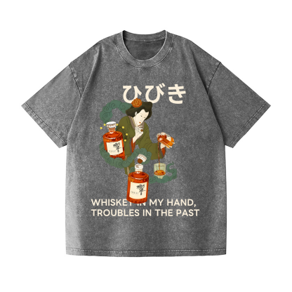 Hibiki Vintage Wash Japanese Design T-Shirt