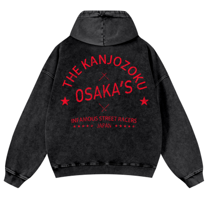 Osaka Vintage Washed Cotton Back Art Hoodie