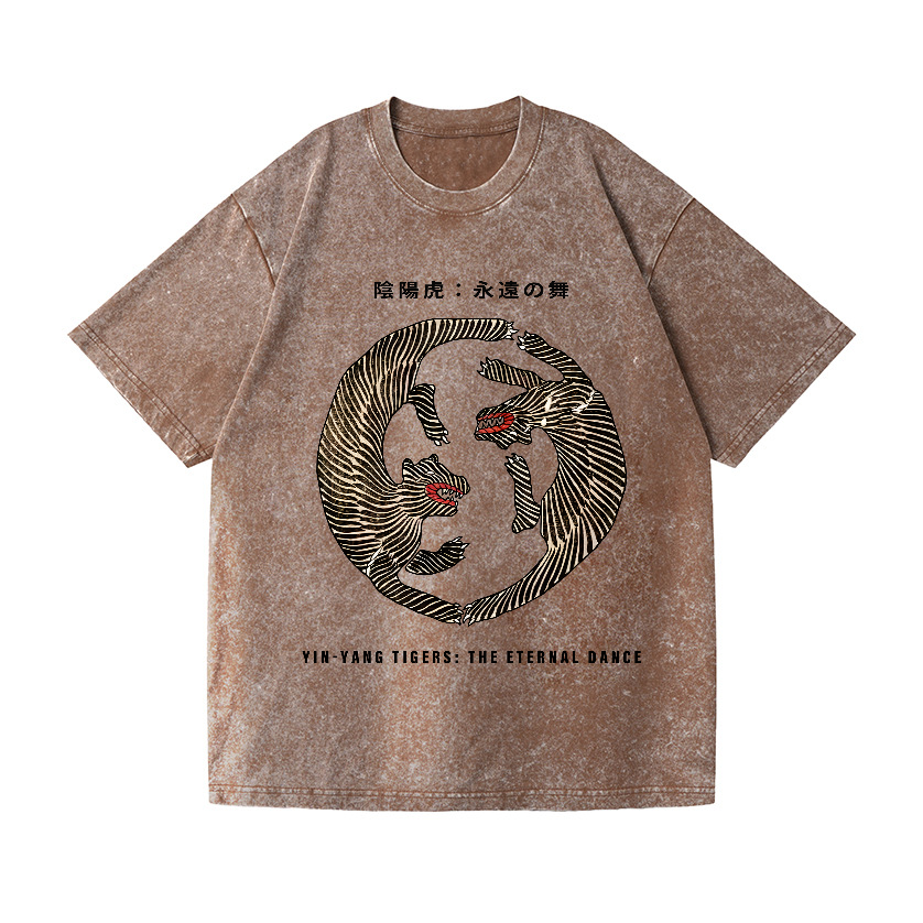 Tiger Vintage Wash Japanese Design T-Shirt