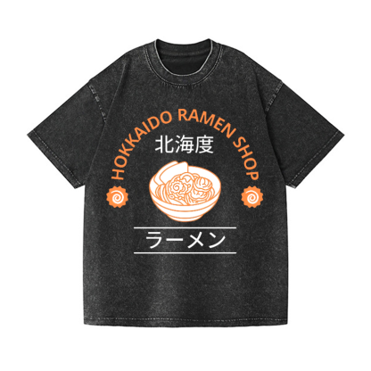 Hokkaido Ramen Shop Vintage Wash Japanese Design T-Shirt