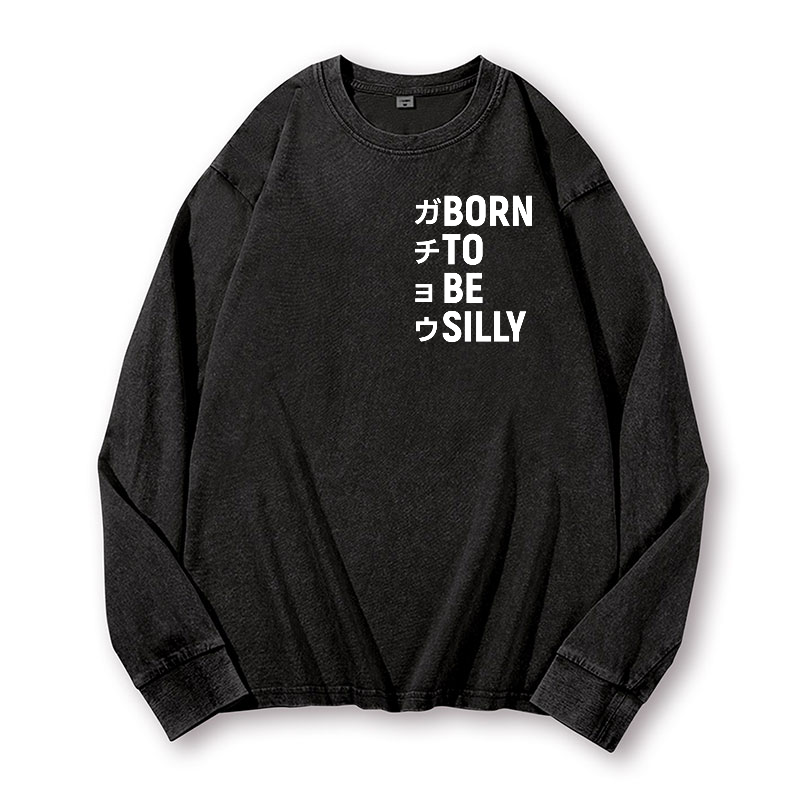 Goose Vintage Washed Cotton Back Art Long-sleeve T-shirt