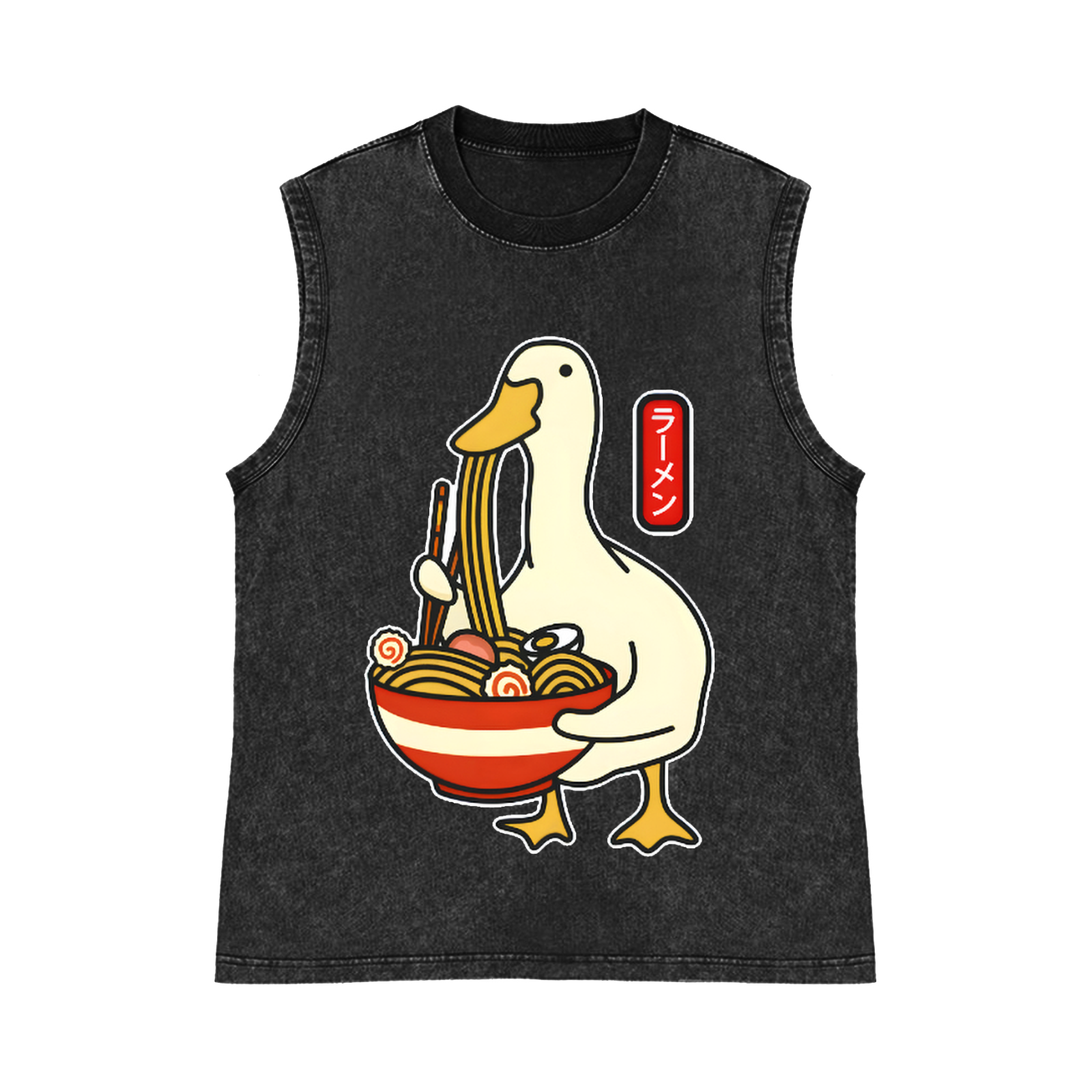 Unlucky Day Pure Cotton Wash-Dyed Sleeveless Tank Top