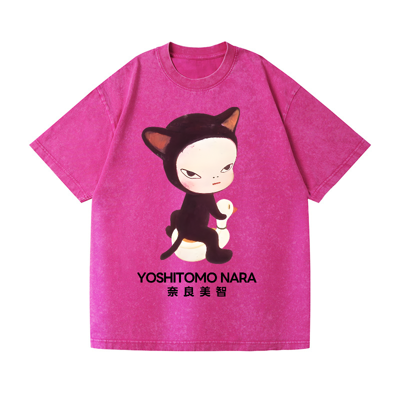 Yoshitomo Nara Vintage Wash Japanese Design T-Shirt