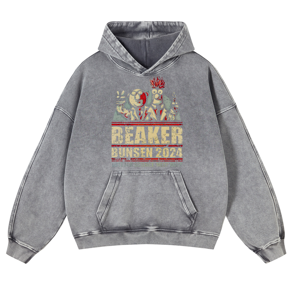 Beaker Bunsen 2024 Vintage Washed Thick Cotton Hoodie