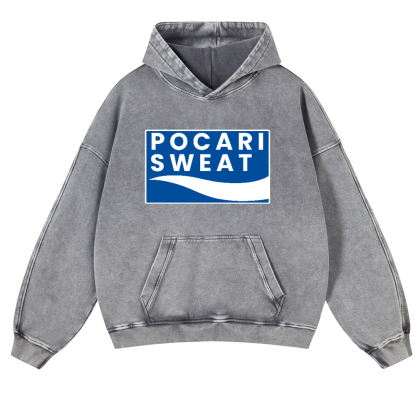 Pocari Sweat Vintage Washed Thick Cotton Hoodie