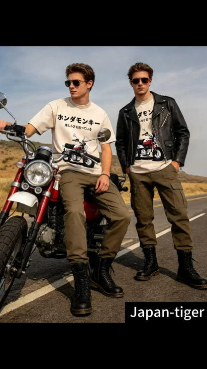 Honda Motorcycle Vintage Wash Japanese Design T-Shirt