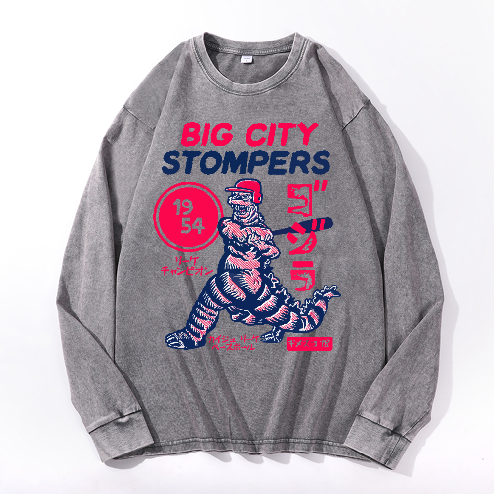 Big City Stompers Vintage Cotton Wash Crewneck Sweatshirt