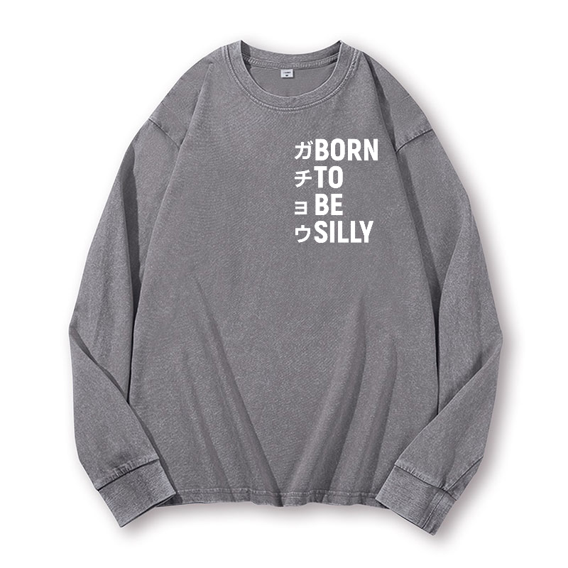 Goose Vintage Washed Cotton Back Art Long-sleeve T-shirt