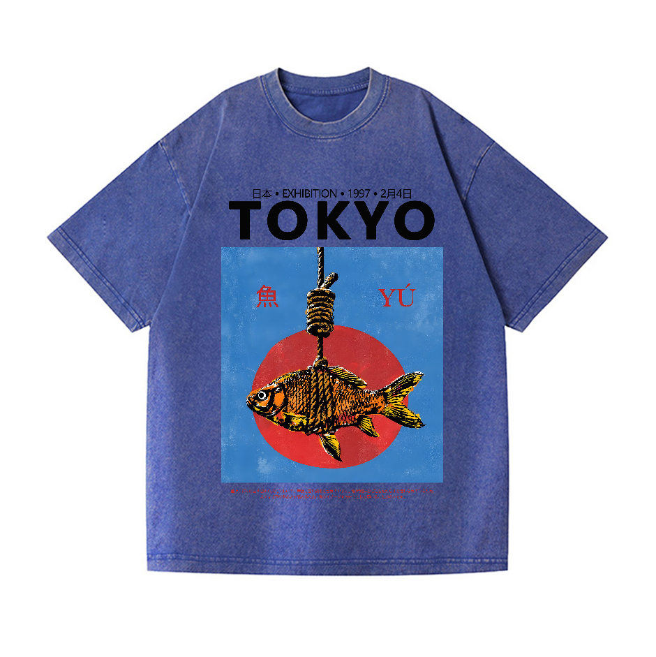Tokyo Fish Vintage Wash Japanese Design T-Shirt