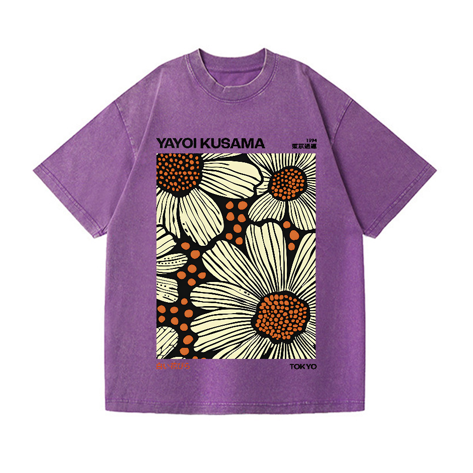 Yayoi Kusama Vintage Wash Japanese Design T-Shirt