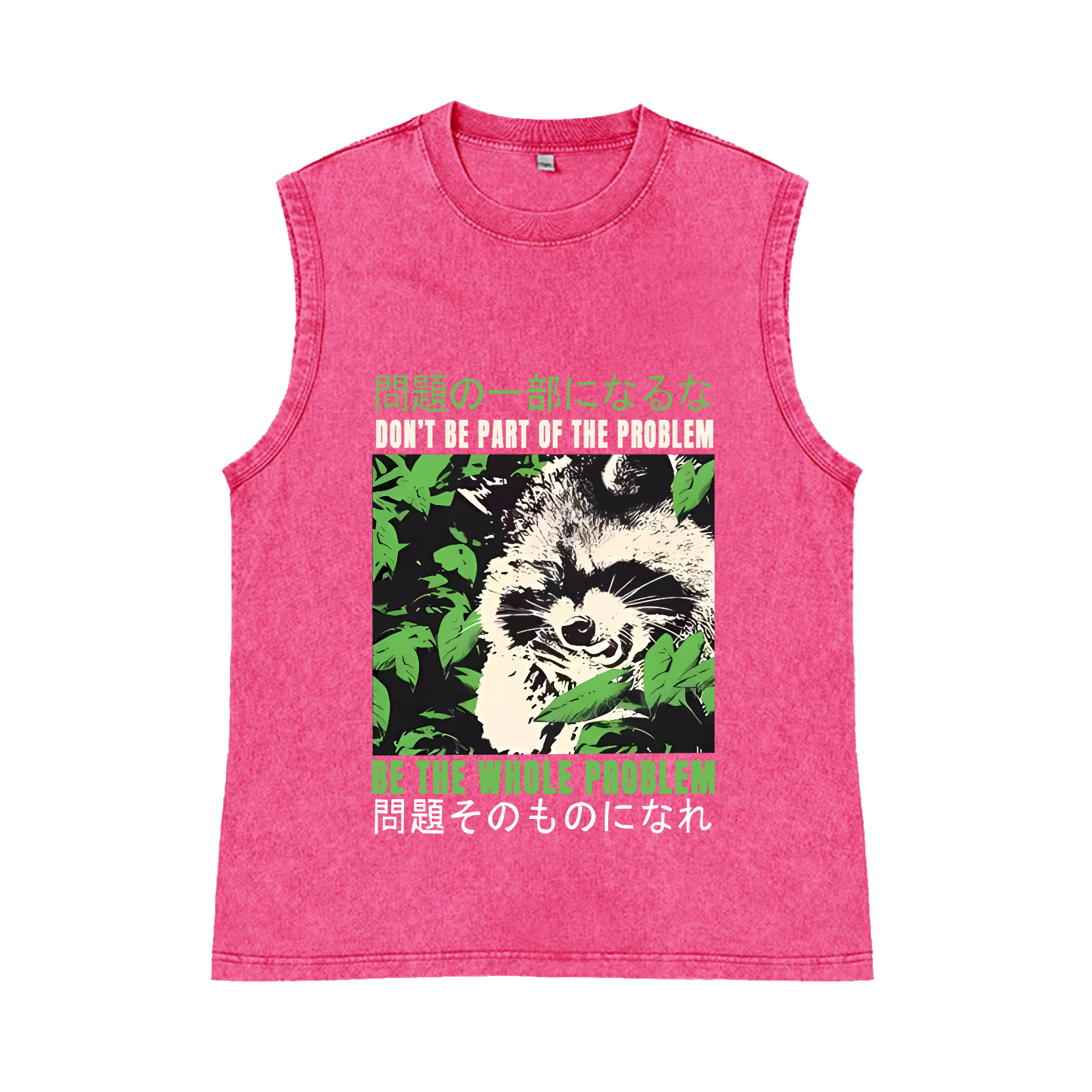 Be the Solution Pure Cotton Wash-Dyed Sleeveless Tank Top