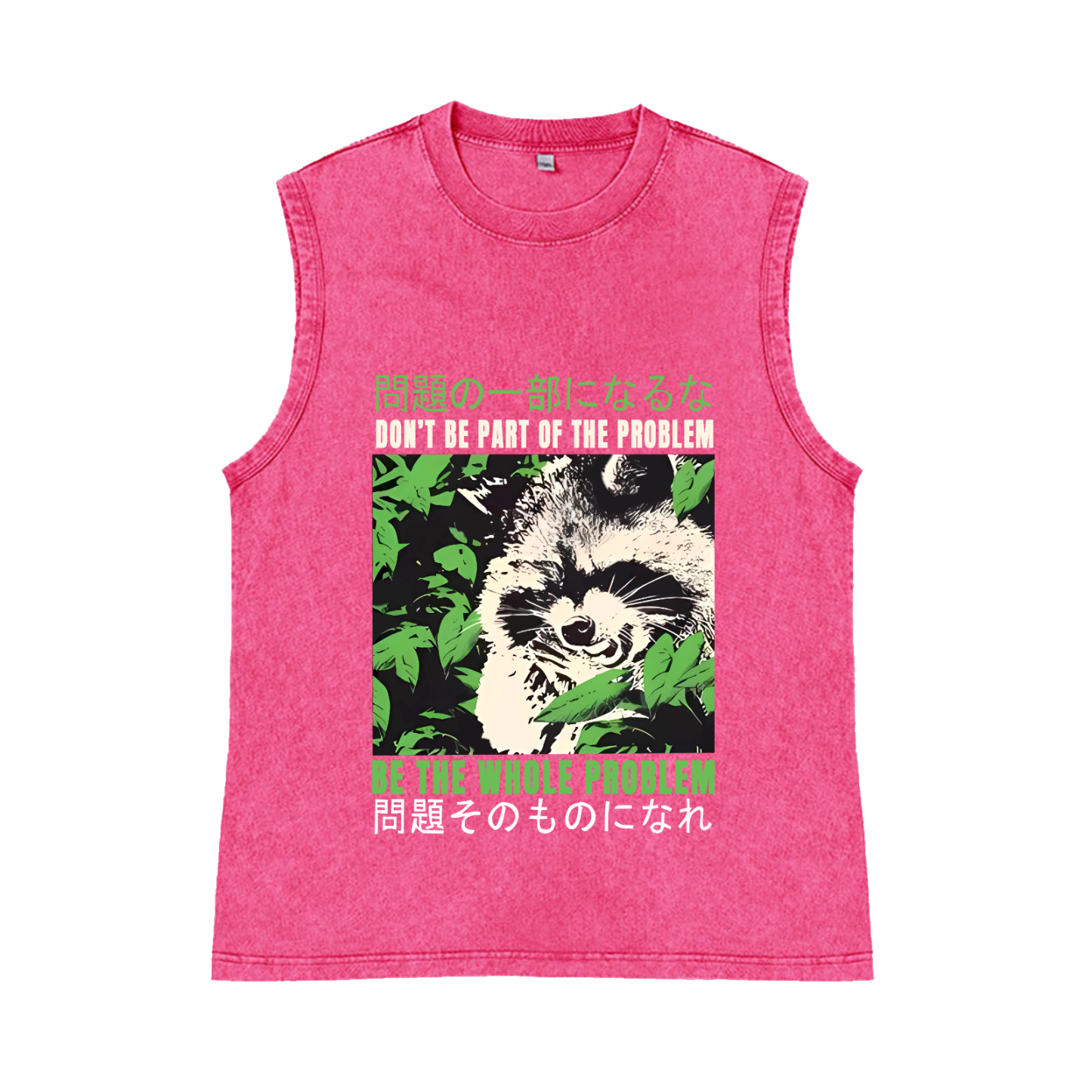 Be the Solution Pure Cotton Wash-Dyed Sleeveless Tank Top