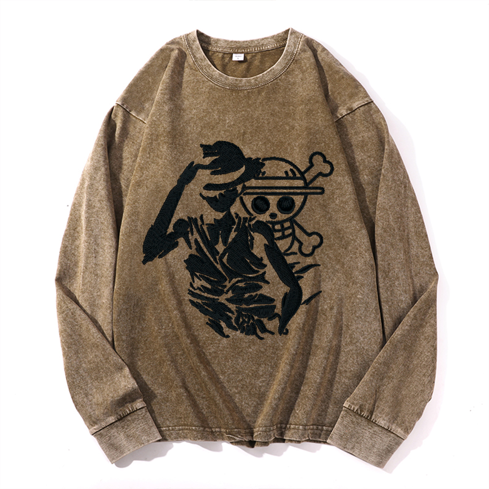 Vintage Cotton Wash Crewneck Sweatshirt