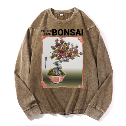 Bonsai Vintage Cotton Wash Crewneck Sweatshirt