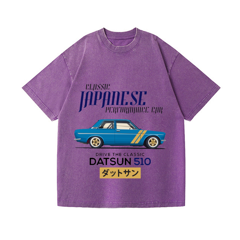 Nissan Datsun 510 Vintage Wash Japanese Design T-Shirt