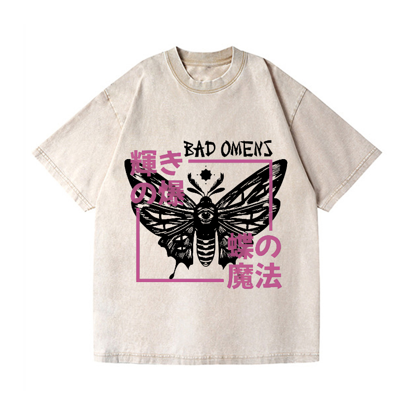 Butterfly Magic Vintage Wash Japanese Design T-Shirt
