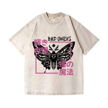 Butterfly Magic Vintage Wash Japanese Design T-Shirt