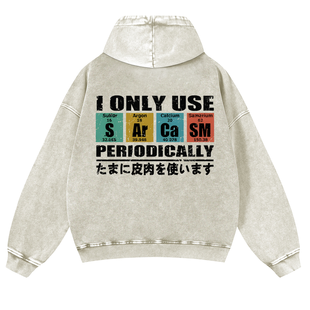 Sarcams Vintage Washed Cotton Back Art Hoodie