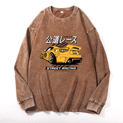 Vintage Cotton Wash Crewneck Sweatshirt