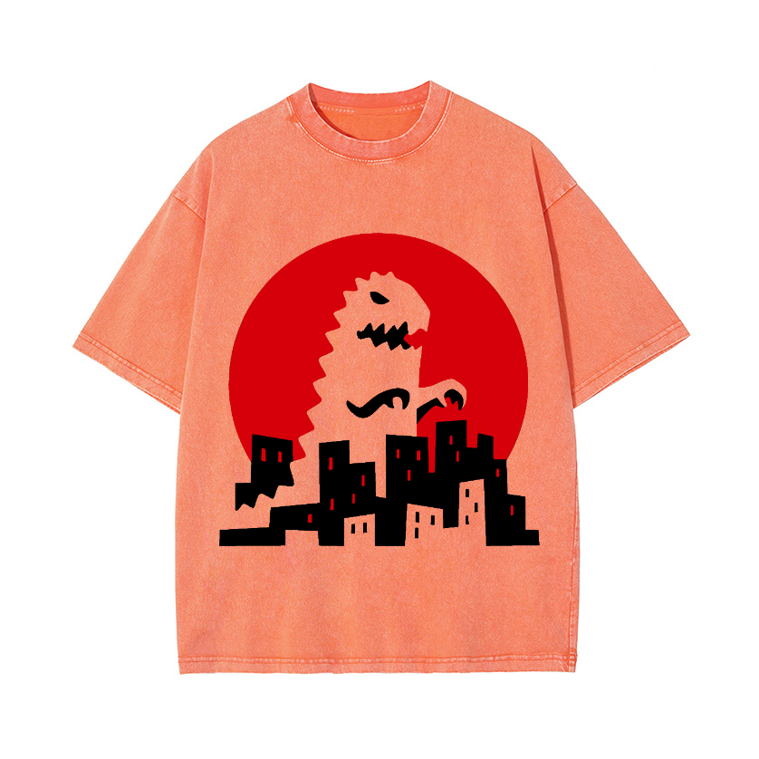 Godzilla Vintage Wash Japanese Design T-Shirt