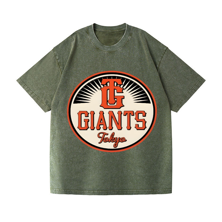 Tokyo Giants Vintage Wash Japanese Design T-Shirt