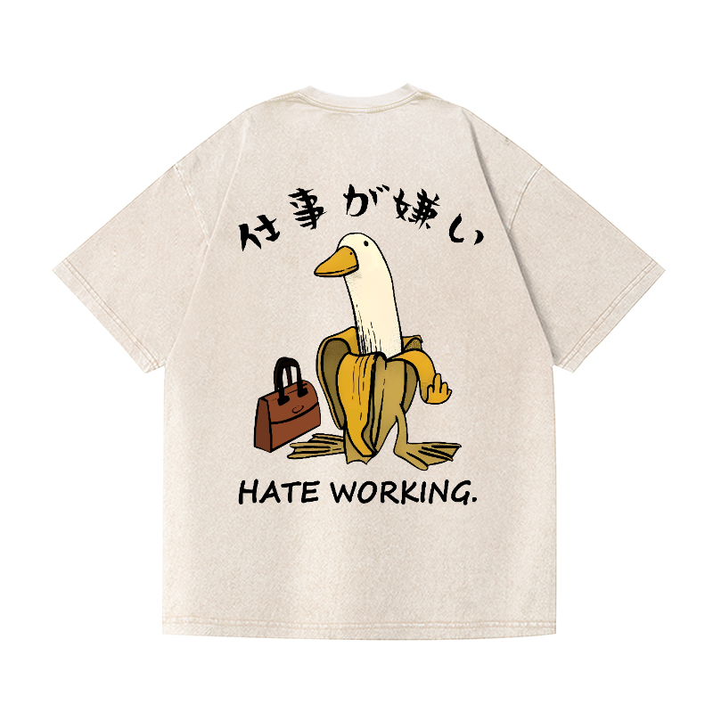 Banana Goose Vintage Wash Japanese Design Back Art T-Shirt