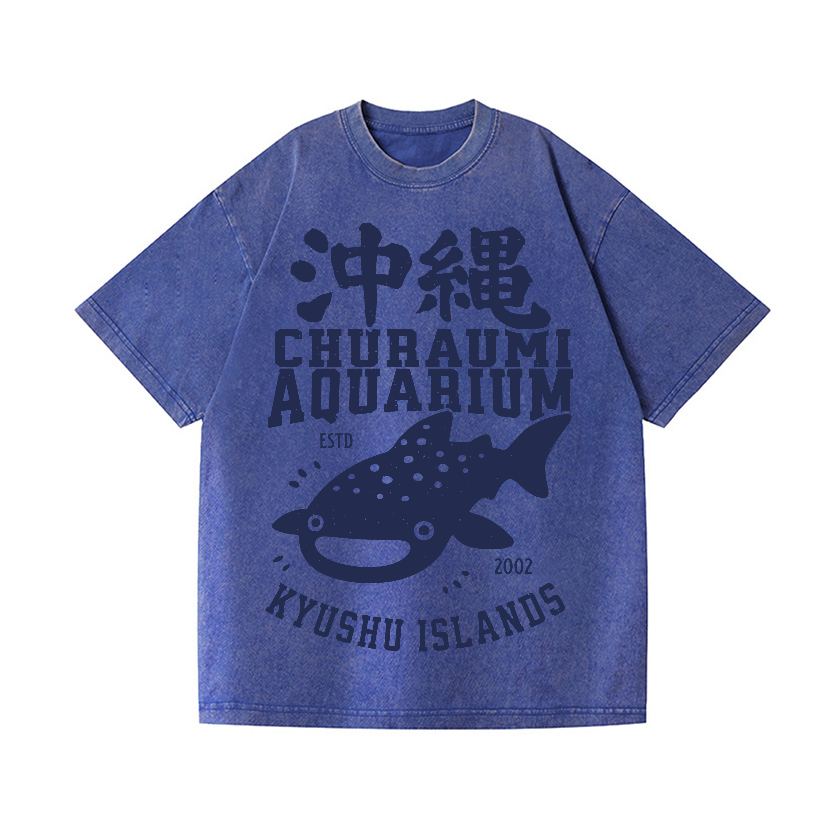 Churaumi Aquarium Vintage Wash Japanese Design T-Shirt