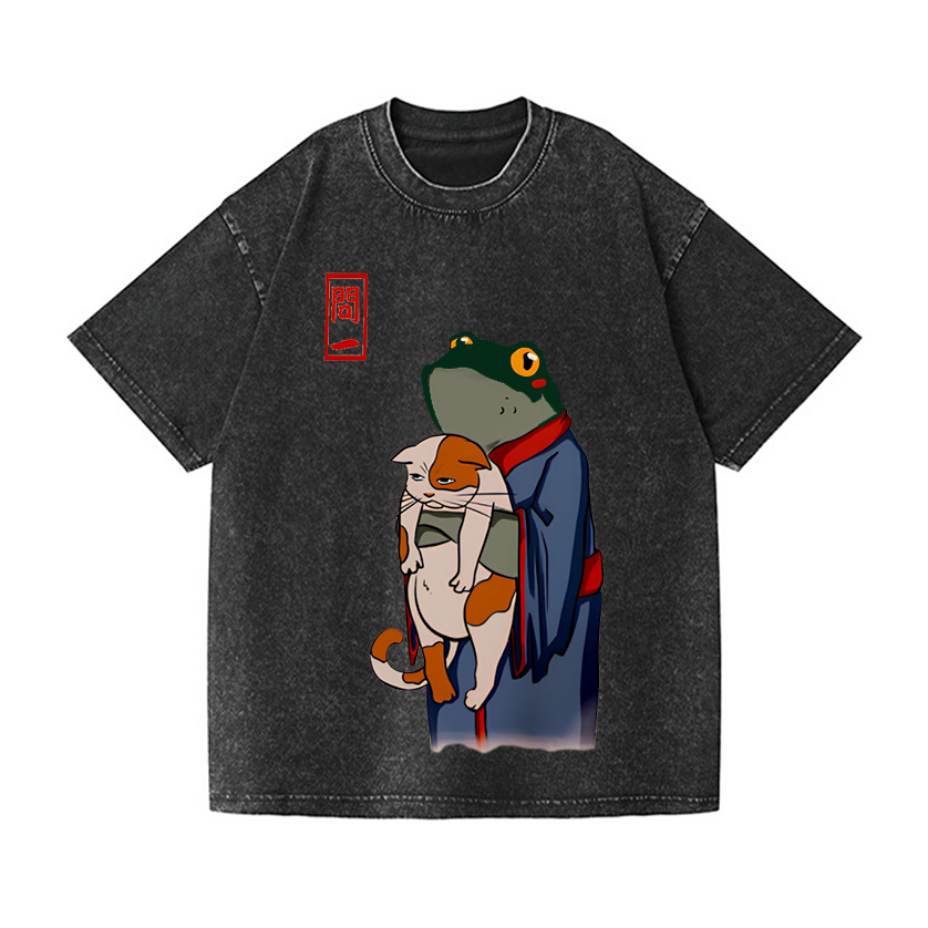 Vintage Wash Japanese Design T-Shirt