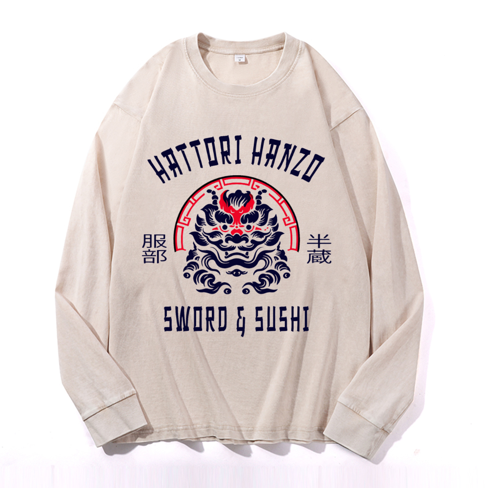 Hattori Hanzo Vintage Cotton Wash Crewneck Sweatshirt