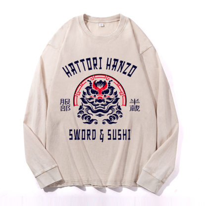 Hattori Hanzo Vintage Cotton Wash Crewneck Sweatshirt